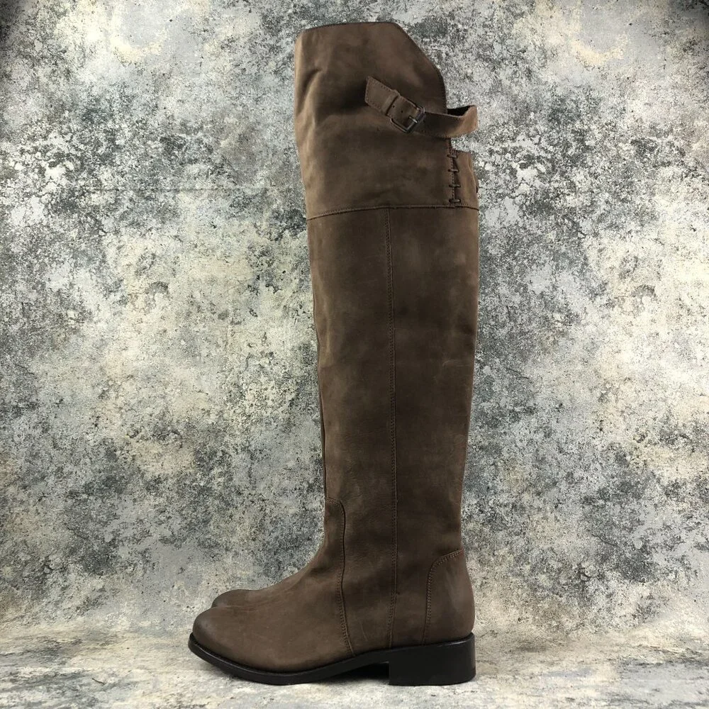 DV Dolce Vita Women's Size 6 Brown Leather Over The Knee OTK Tall Boots